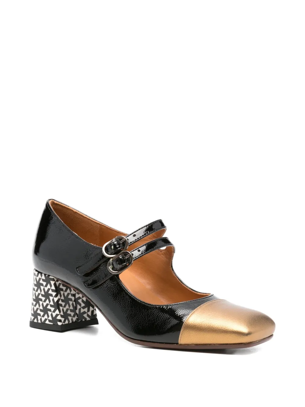 Chie Mihara 55mm geometric-block heel pumps Black