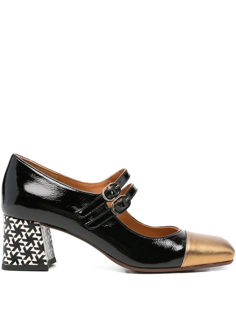 Chie Mihara 55mm geometric-block heel pumps Black
