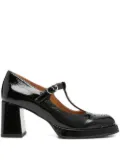 Chie Mihara 80mm T-bar block-heel pumps - Black