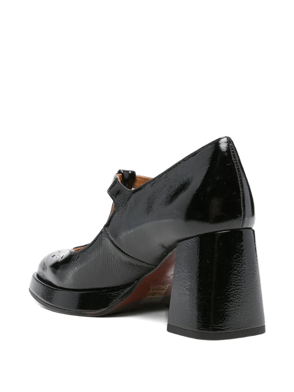 Chie Mihara 80mm T-bar block-heel pumps Black
