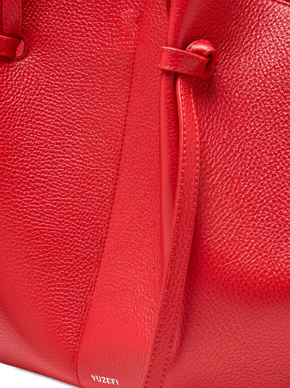 Yuzefi Mochi textured-leather tote bag Rood