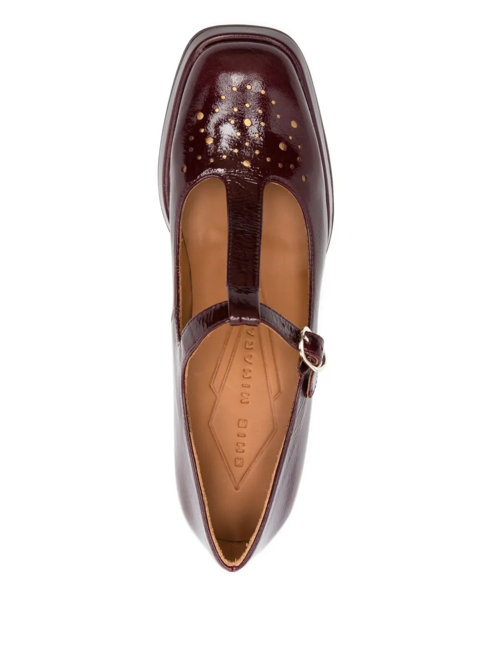Chie Mihara 70mm T-bar block-heel pumps Red