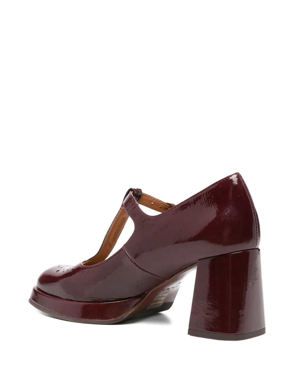 Chie Mihara 70mm T-bar block-heel pumps Red