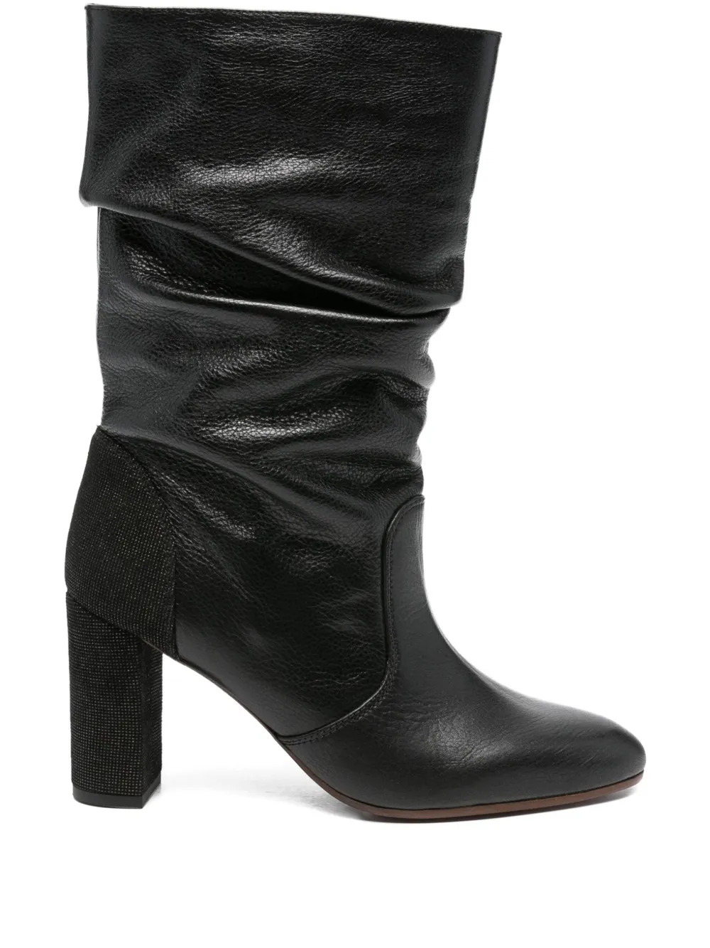 Chie Mihara 90mm Eychel slouch leather boots Black