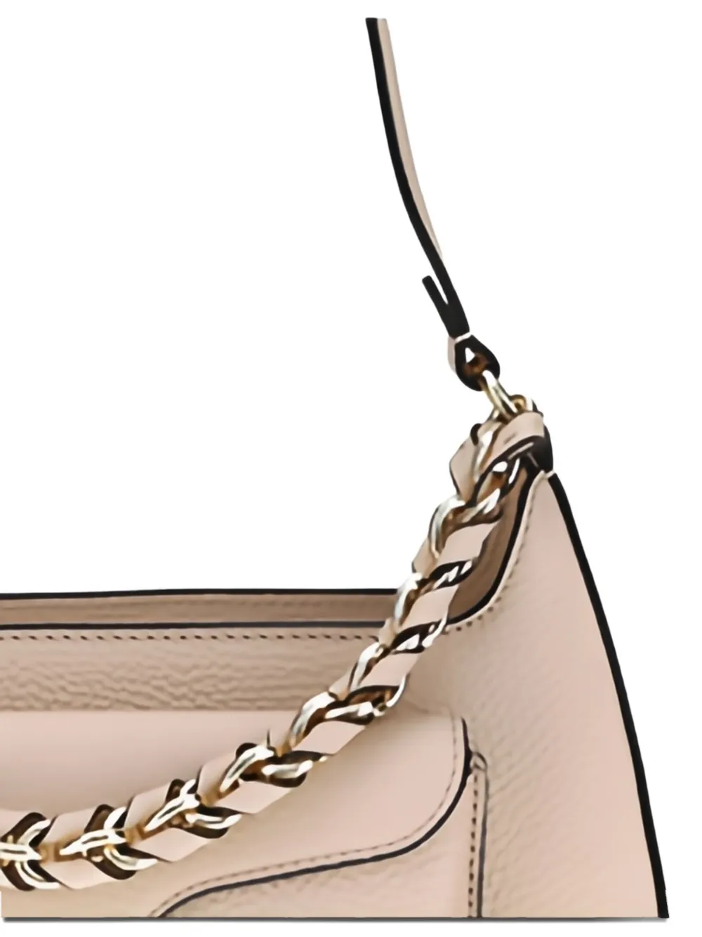Coccinelle Small Chain-embellished Shoulder Bag In Neutral
