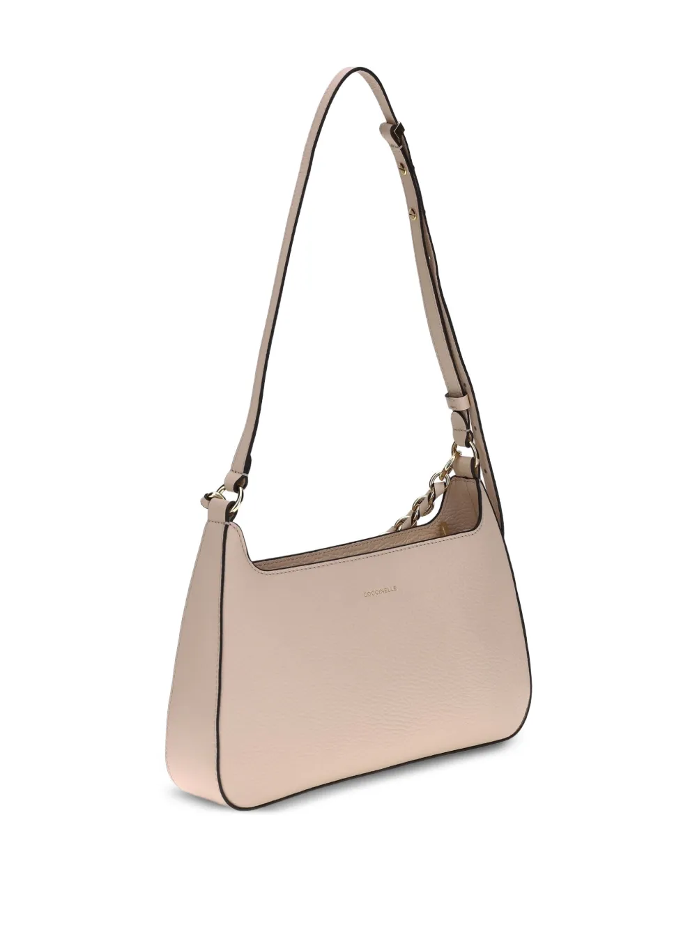 Coccinelle Kleine schoudertas met ketting Beige