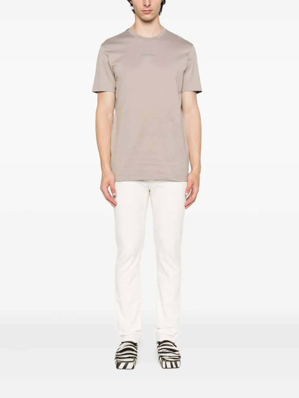 PT Torino Jeans van katoenblend Beige