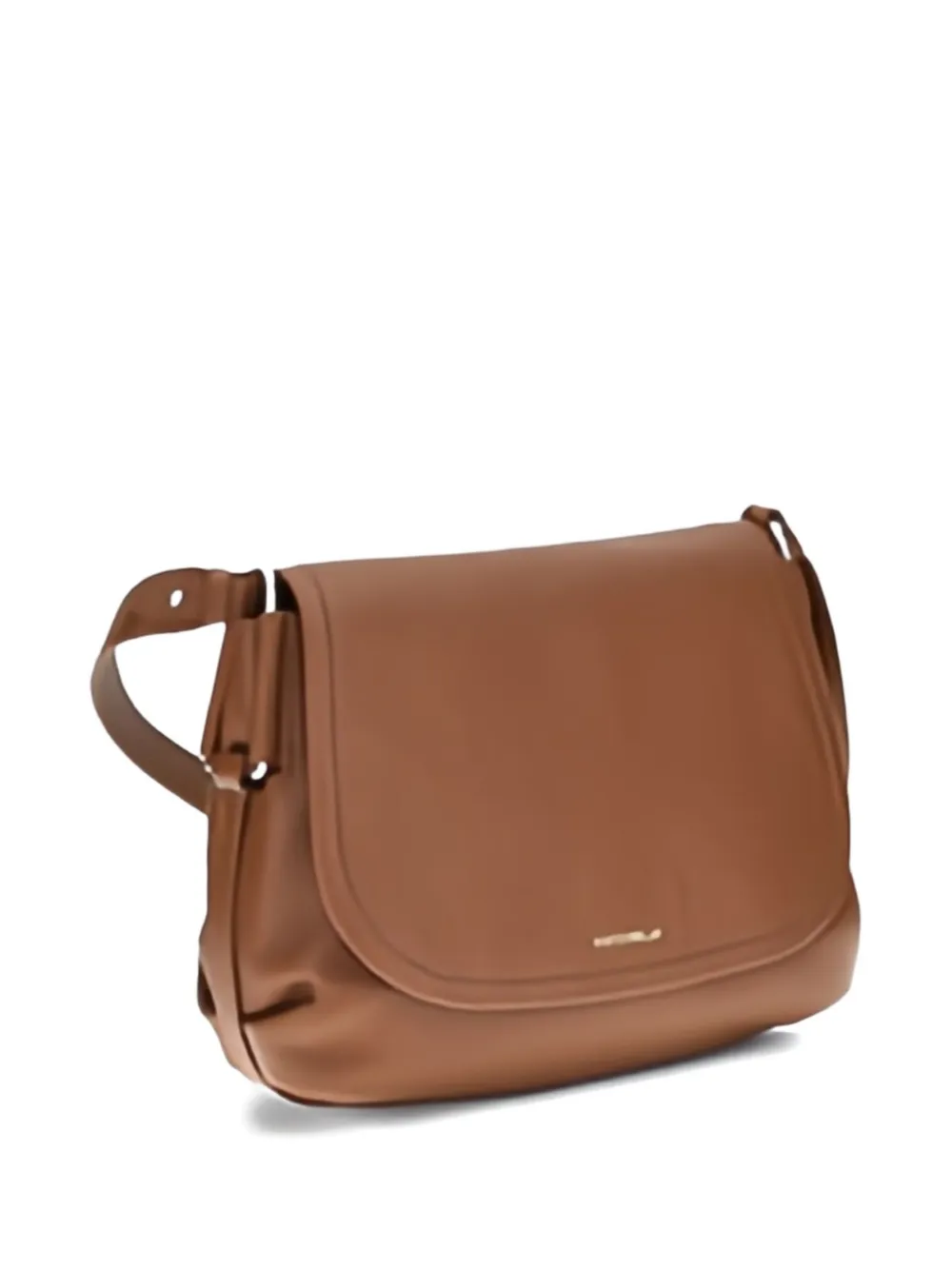 Coccinelle Rebekka flap-detail leather shoulder bag - Bruin