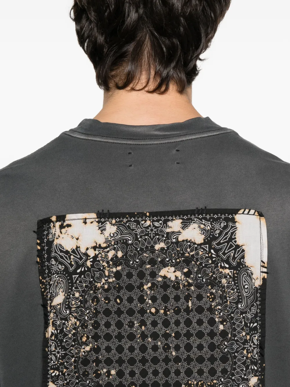 AMIRI embroidered cotton T-shirt Grijs
