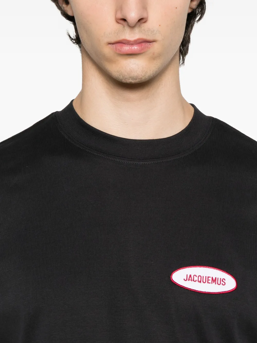 Jacquemus The Stazione T-shirt met ovalen patch Blauw