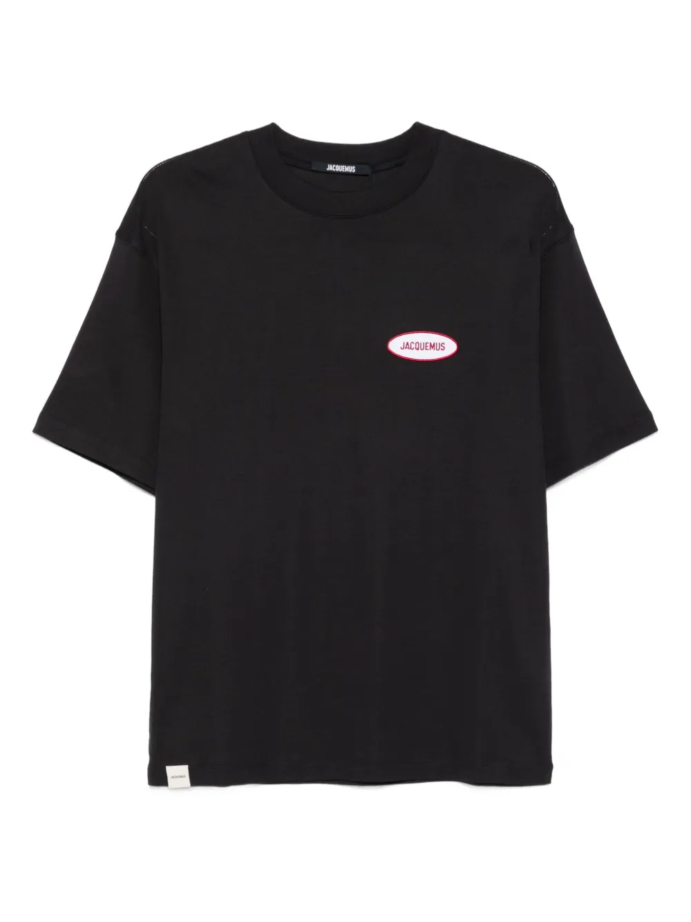 Jacquemus The Stazione T-shirt met ovalen patch Blauw