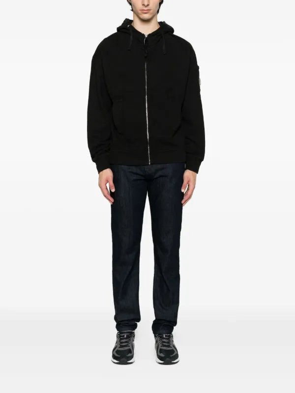 C.P. Company Hooded zip-up Sweatshirt | Black | FARFETCH