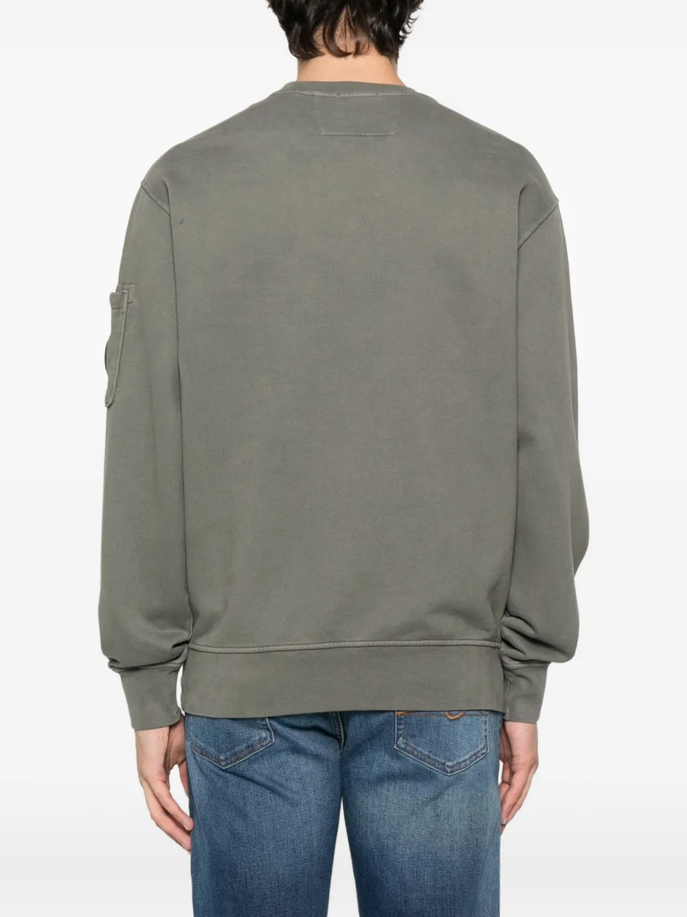 C.P. Company Sweater met zakdetail en ronde hals Groen