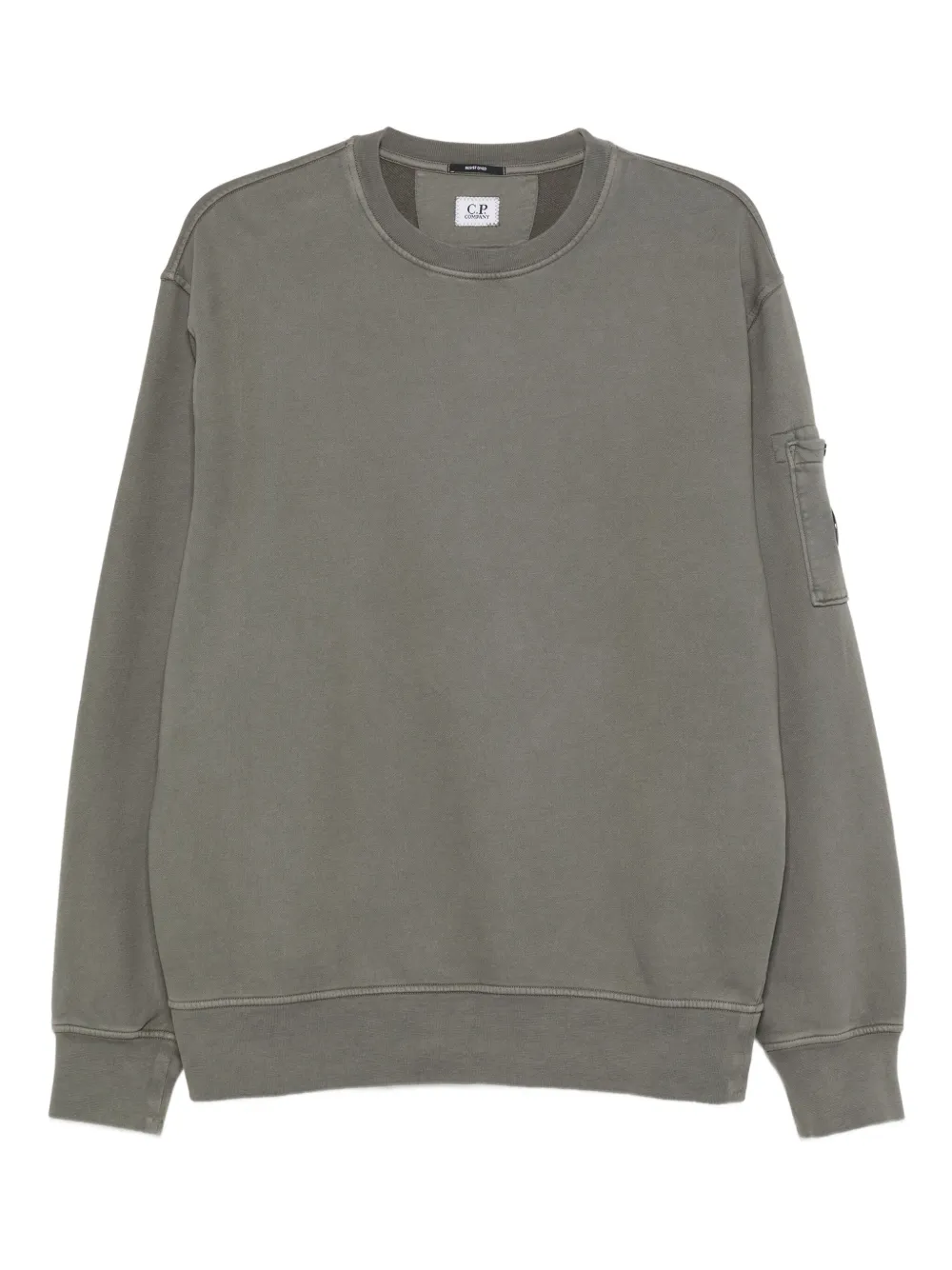 C.P. Company Sweater met zakdetail en ronde hals Groen
