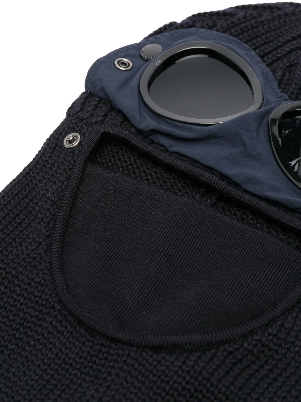 C.P. Company Wollen bivakmuts met Goggle-detail Blauw