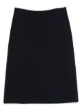 Jil Sander seam-pockets midi straight skirt - Blue