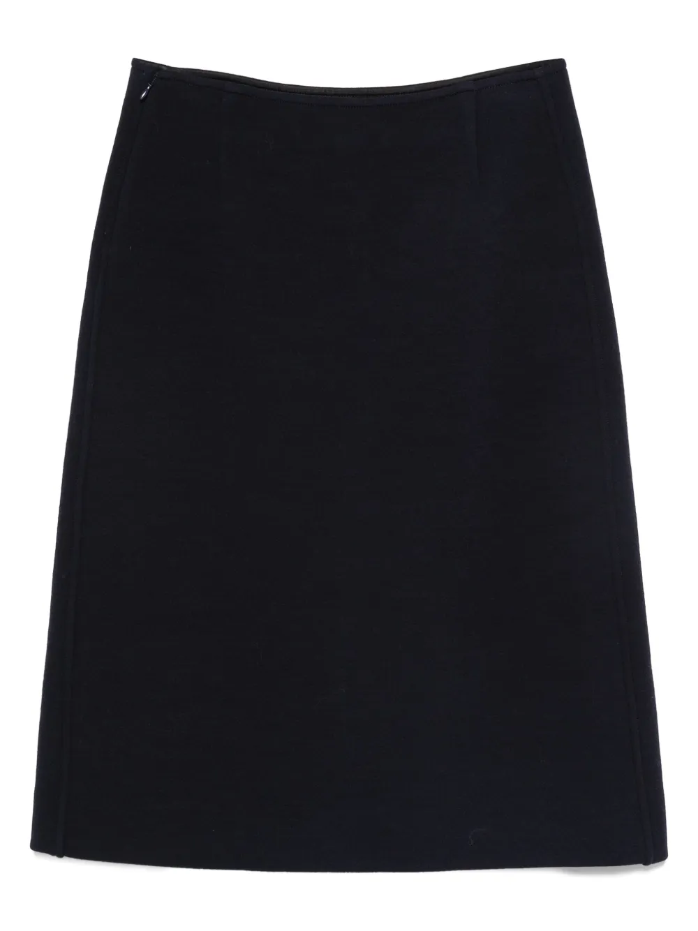 Jil Sander Straight midi-rok met naadzakken Blauw