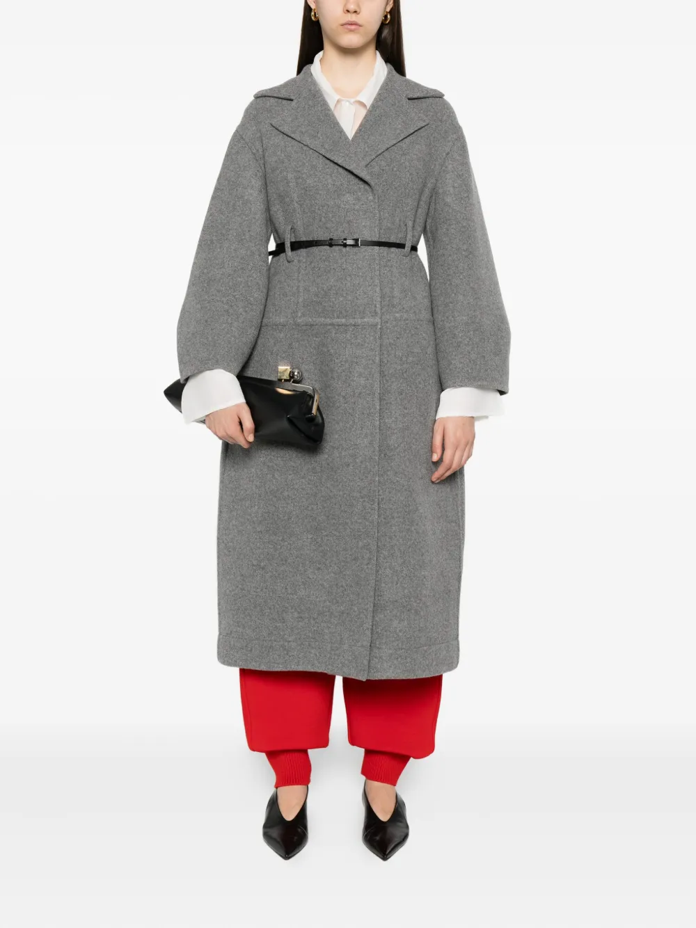 Jil Sander belted wool-cotton coat | Double Breasted & Peacoats | Image 2
