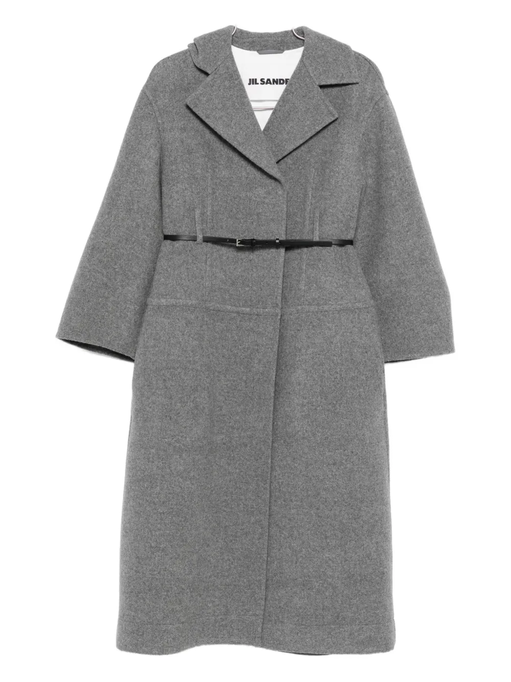 Jil Sander Belted Wool-cotton Coat