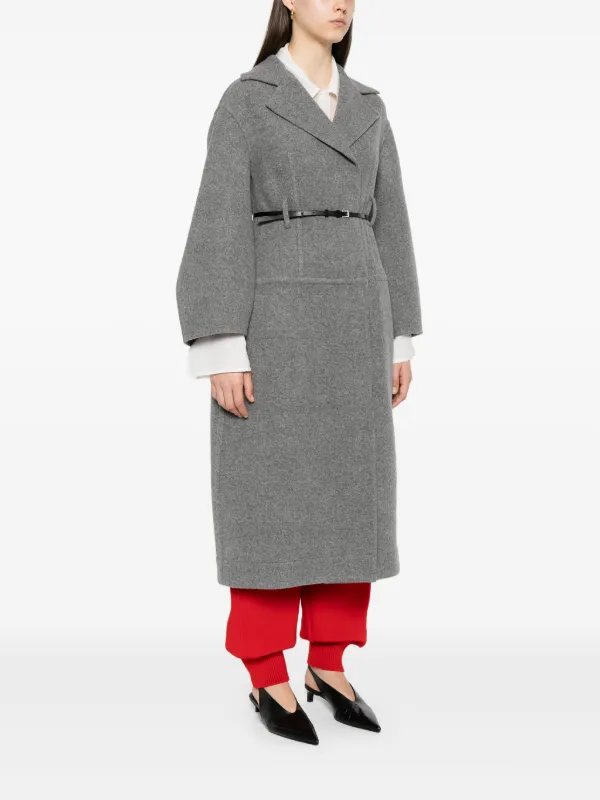 Jil Sander ベルテッド コート | グレー | FARFETCH JP