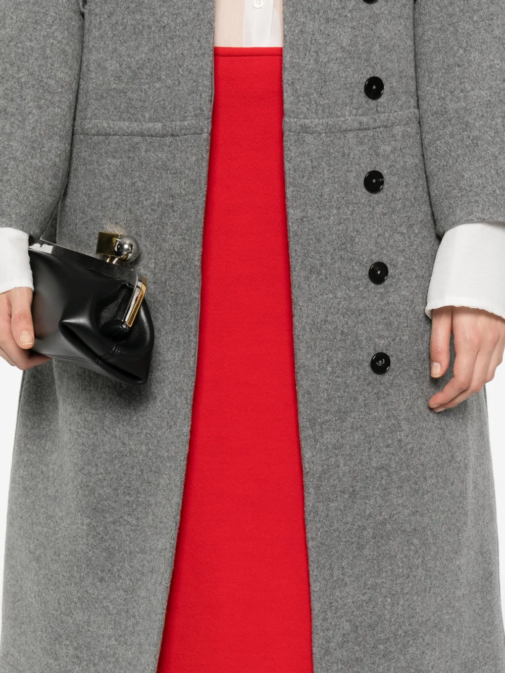 Jil Sander pocket-detail A-line skirt Rood