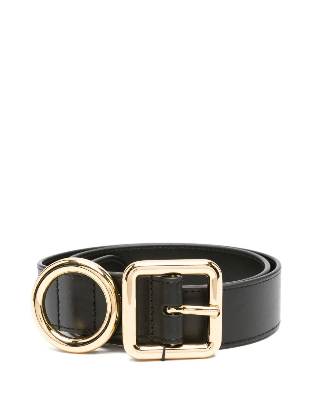 Jacquemus double-buckle leather belt - Nero