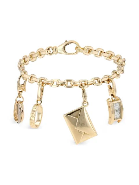 Cartier 18K yellow gold sapphire charm bracelet