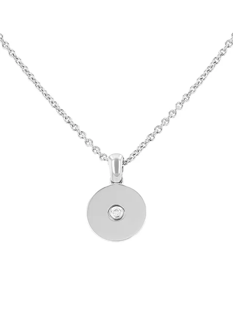 Cartier 2010's 18K 화이트 골드 다이아몬드 펜던트 네크리스