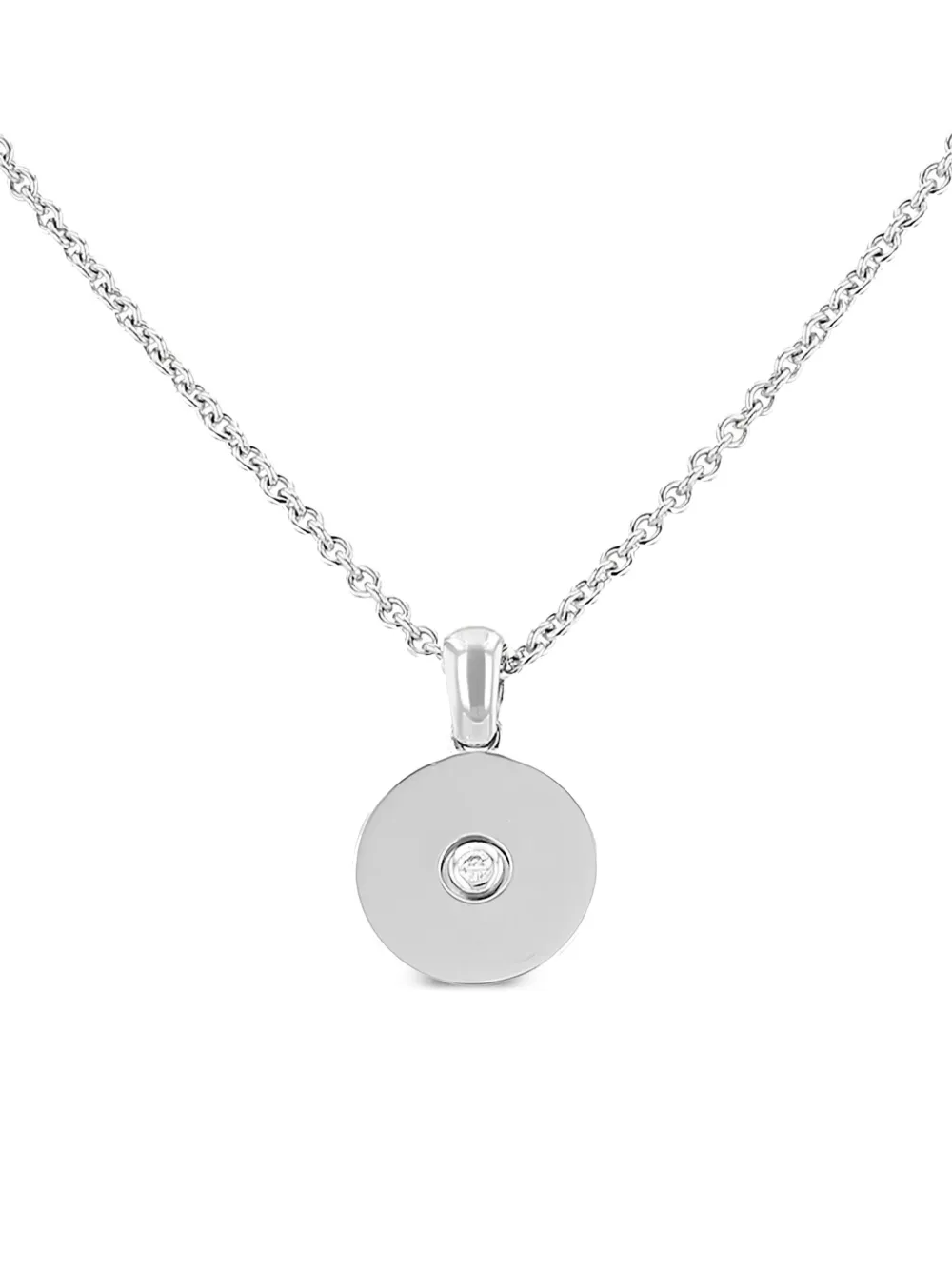 Cartier 2000s 18K white gold diamond pendant necklace - Silber