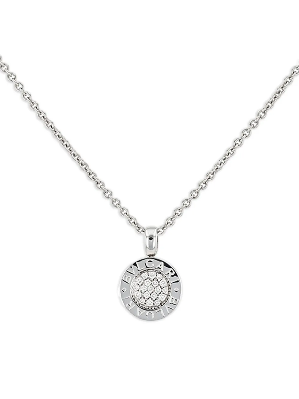 Bvlgari Pre-Owned 18K white gold diamond pendant necklace | Silver | Image 1