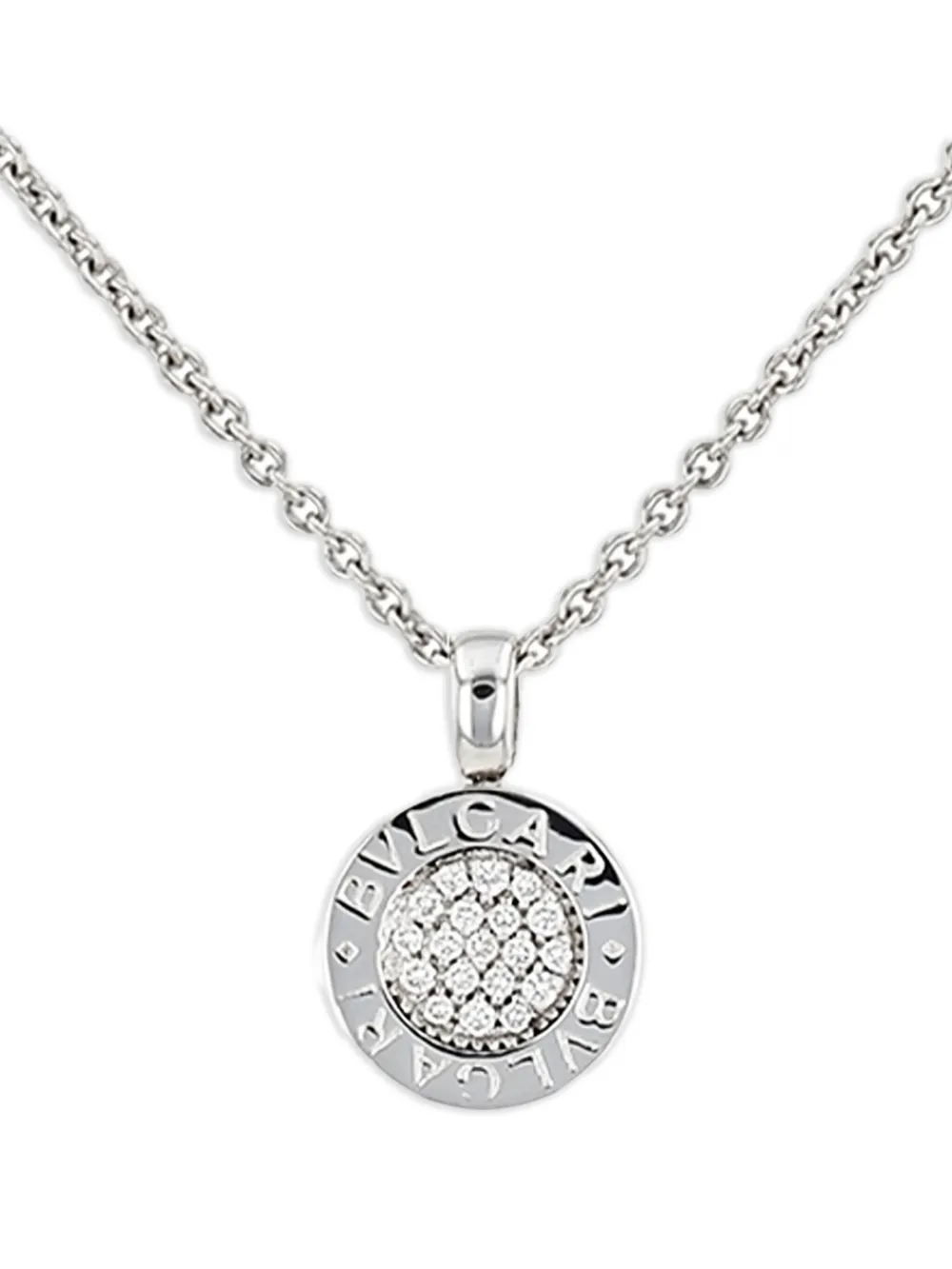 Bvlgari Pre-Owned 18K white gold diamond pendant necklace | Women | Image 2