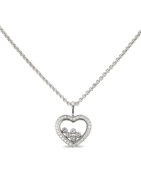 Chopard Pre-Owned 2000s 18K white gold Happy Diamonds diamond necklace