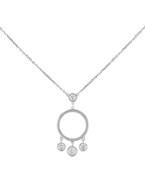 Cartier 2000s 18K white gold Diamant Léger diamond pendant necklace