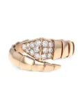Bvlgari Pre-Owned 18K rose gold Serpent diamond ring - Pink