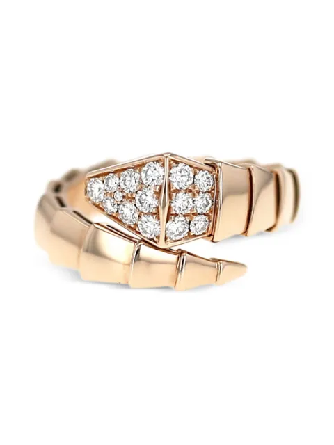Bvlgari Pre-Owned 18K rose gold Serpent diamond ring
