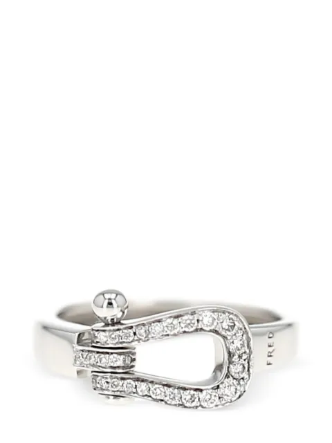 Fred Pre-owned 18kt Weißgoldring mit Diamanten