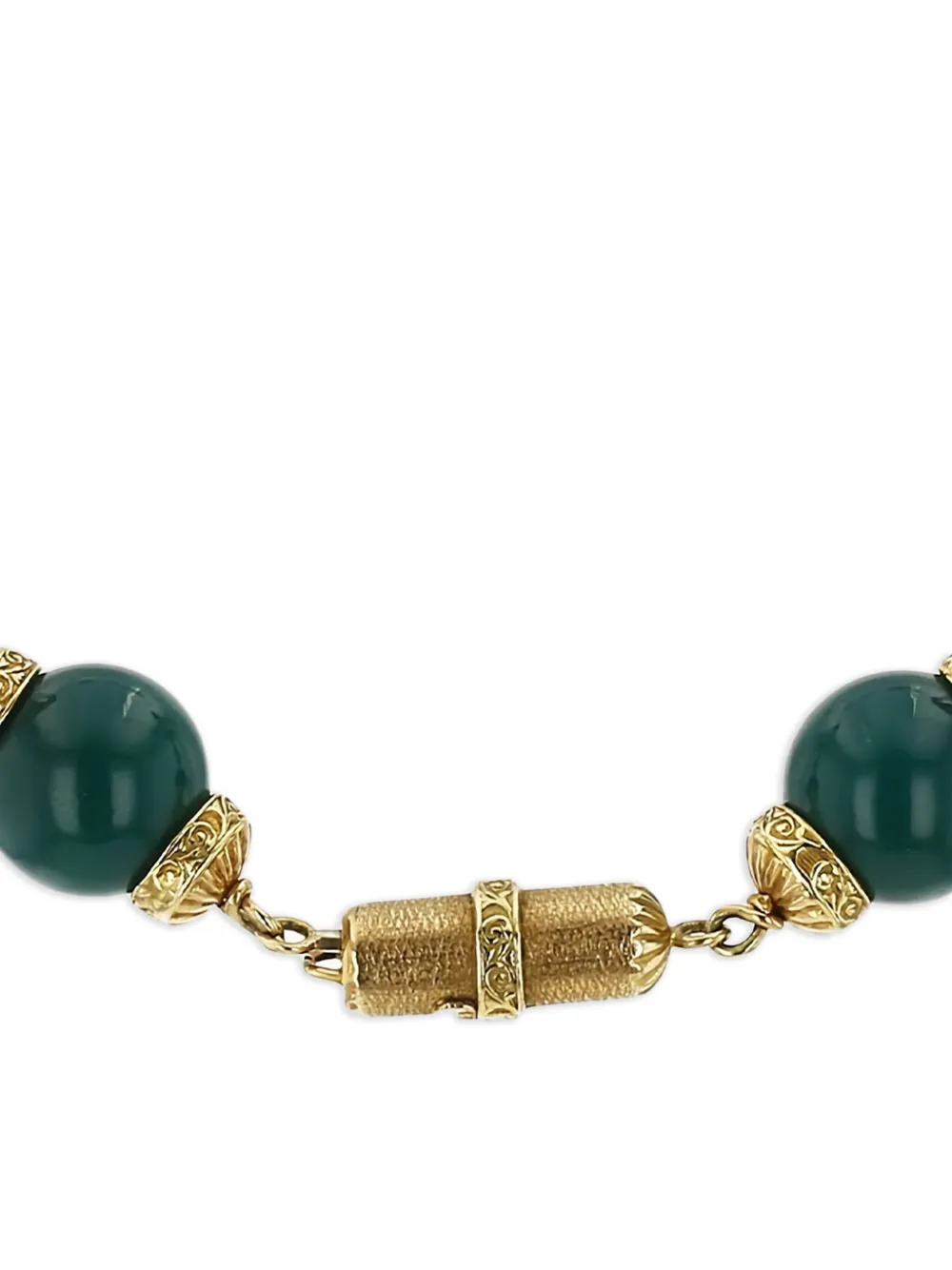Van Cleef & Arpels Vintage 1970s pre-owned 18kt yellow gold chrysoprase necklace | Image 2