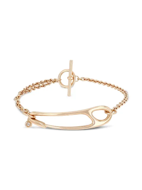 Hermès Pre-Owned pulsera Chaine d'Ancre Punk en oro rosa de 18kt con diamantes 2010