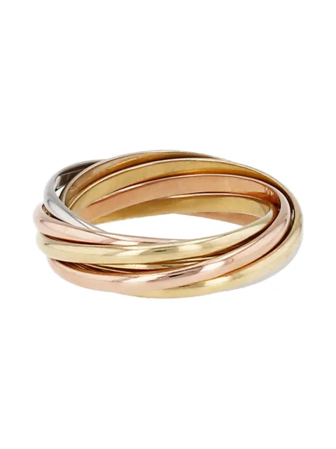 Cartier 18K yellow rose and white gold Trinity ring