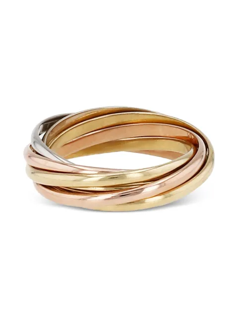 Cartier 트리니티 18K 옐로, 로즈 앤 화이트 골드 링