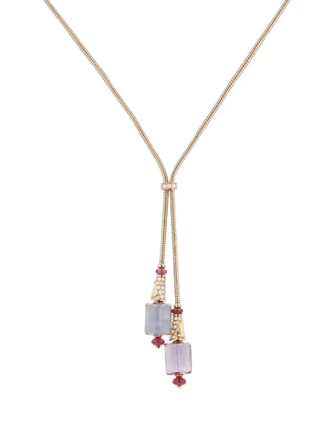 Bvlgari Pre-Owned rose gold diamond chalcedony amethyst necklace