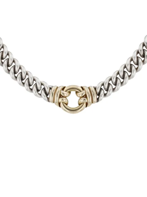 Hermès Pre-Owned yellow gold and silver chain necklace