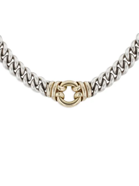 Hermès Pre-Owned yellow gold and silver chain necklace