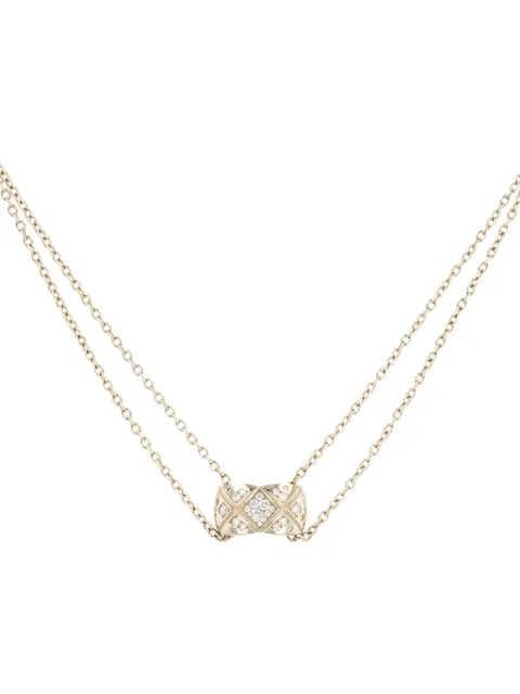 CHANEL Pre-Owned yellow gold diamonds necklace