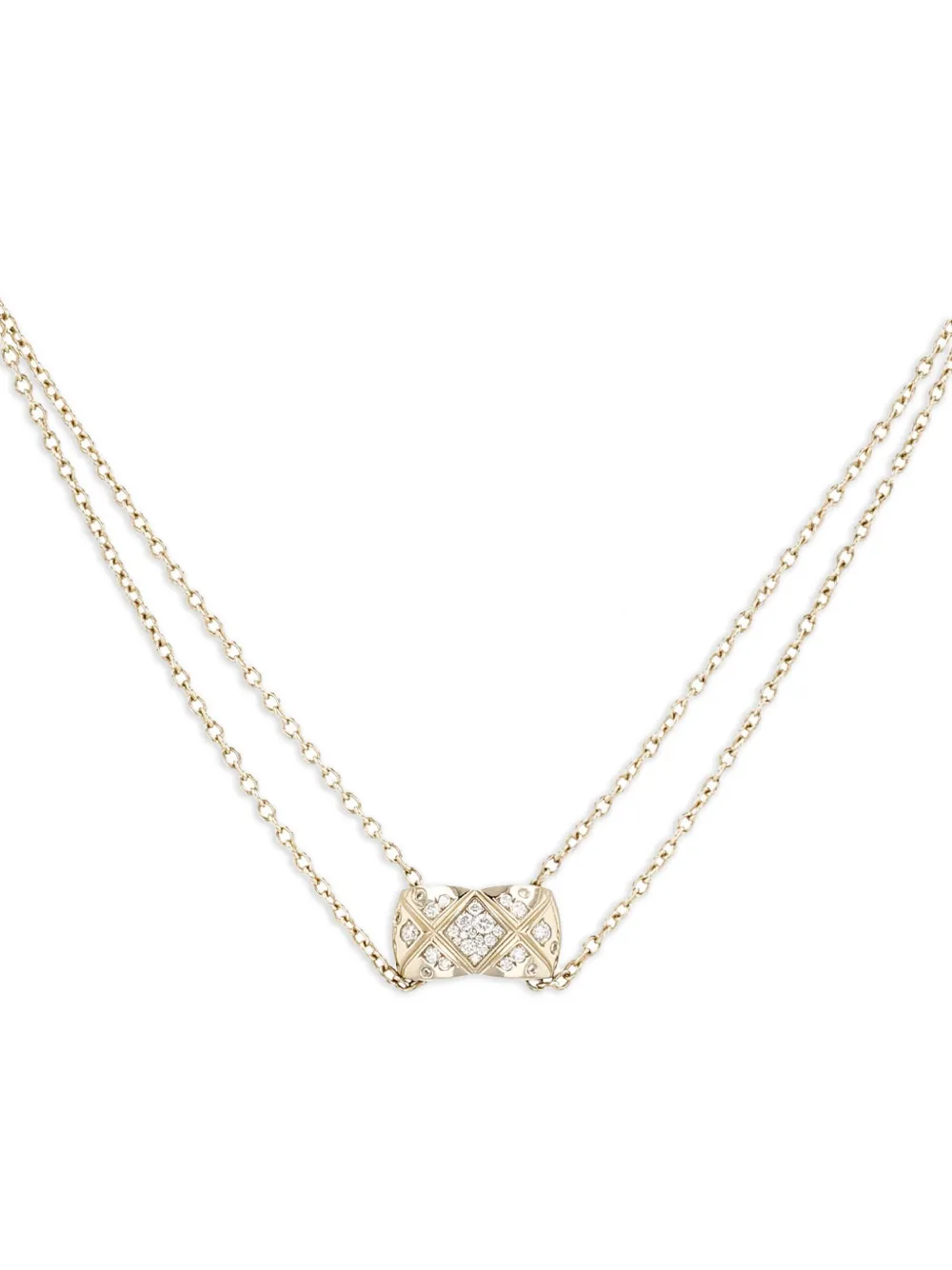 CHANEL Pre-Owned ダイヤモンド ネックレス イエローゴールド - ゴールドトーン CHANEL Pre-Owned ダイヤモンド ネックレス イエローゴールド - ゴールドトーン