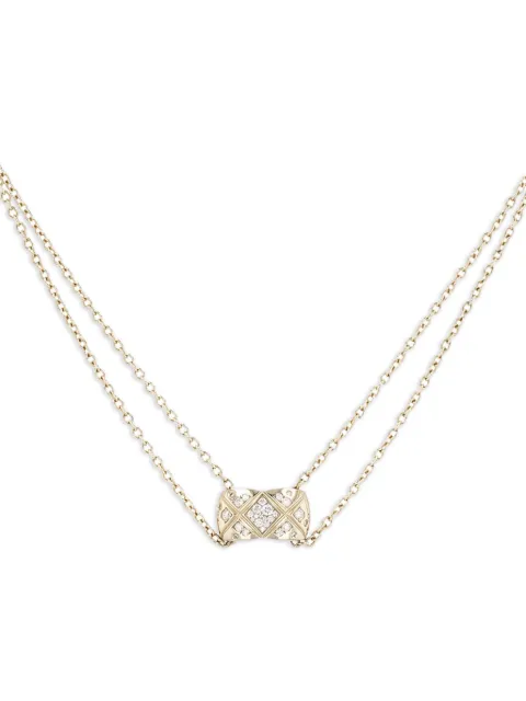 CHANEL Pre-Owned collier en or jaune serti de diamants