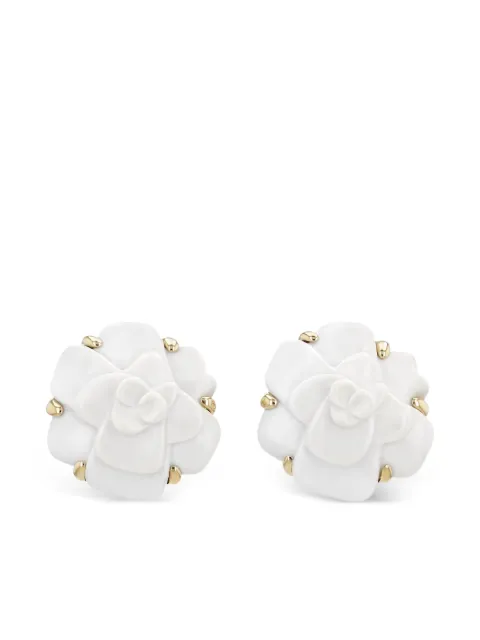 CHANEL Pre-Owned aretes de clip Camelia