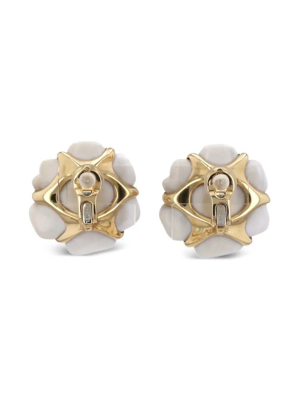 CHANEL Pre-Owned yellow gold Camelia clip-on earrings | Image 2