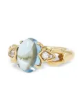Bvlgari Pre-Owned yellow gold topaz and diamonds ring