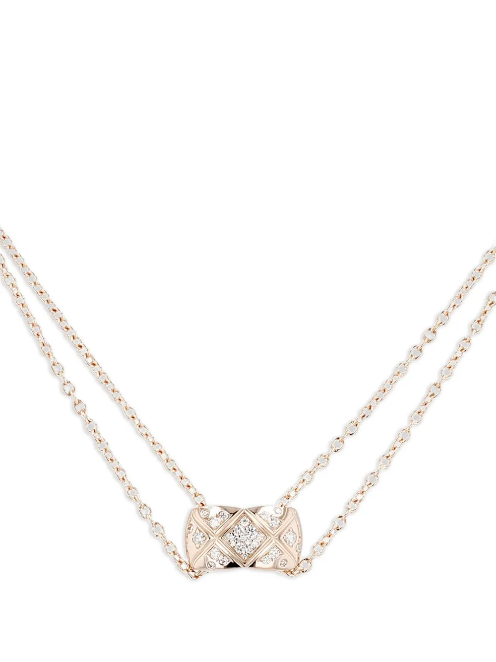 CHANEL Pre-Owned Coco Crush ダイヤモンド ネックレス - ピンク CHANEL Pre-Owned Coco Crush ダイヤモンド ネックレス - ピンク